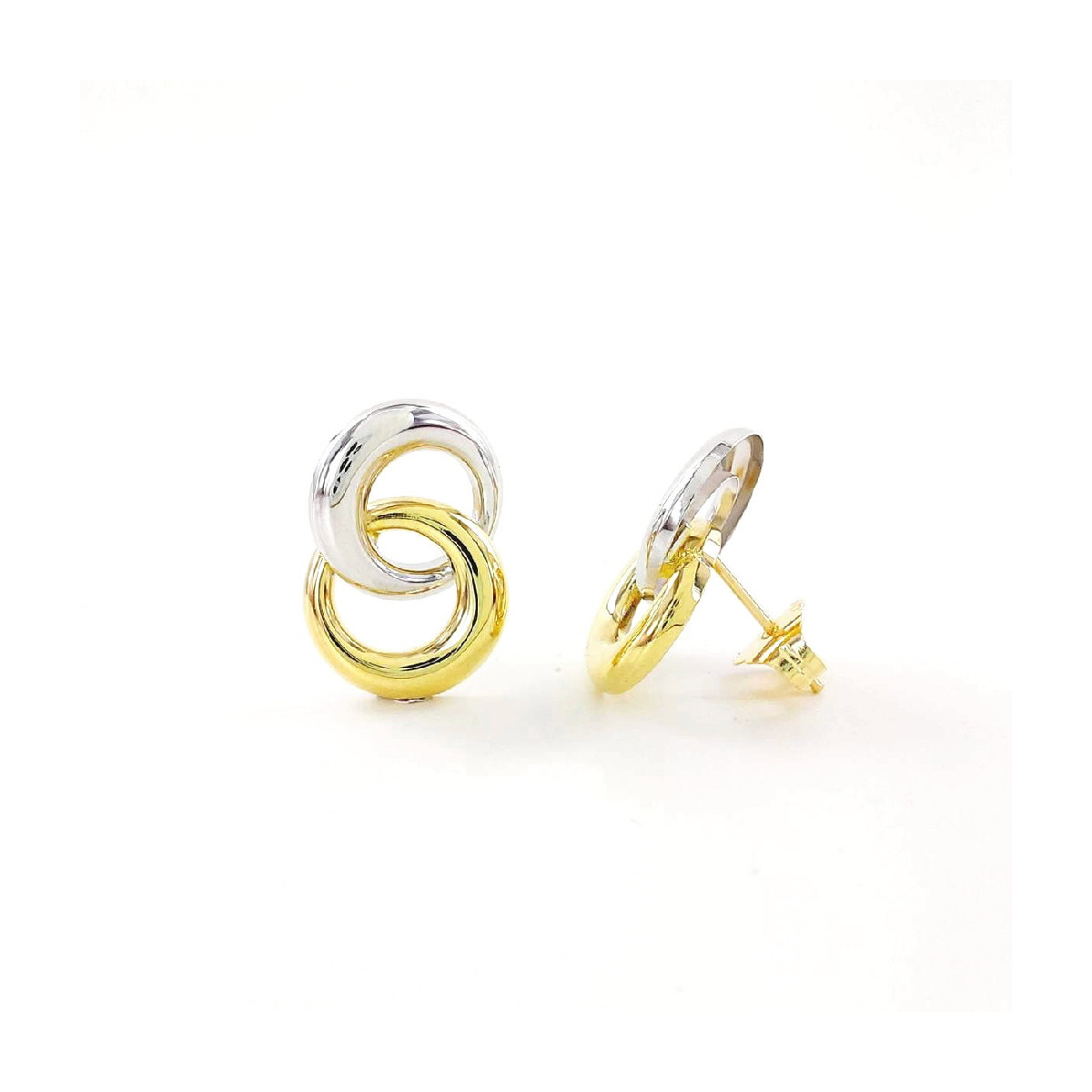 PENDIENTES ORO BICOLOR NUDO