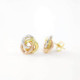 PENDIENTES ORO TRICOLOR NUDO