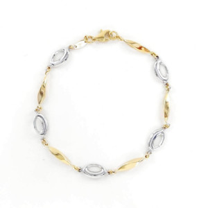 PULSERA DE ORO BICOLOR