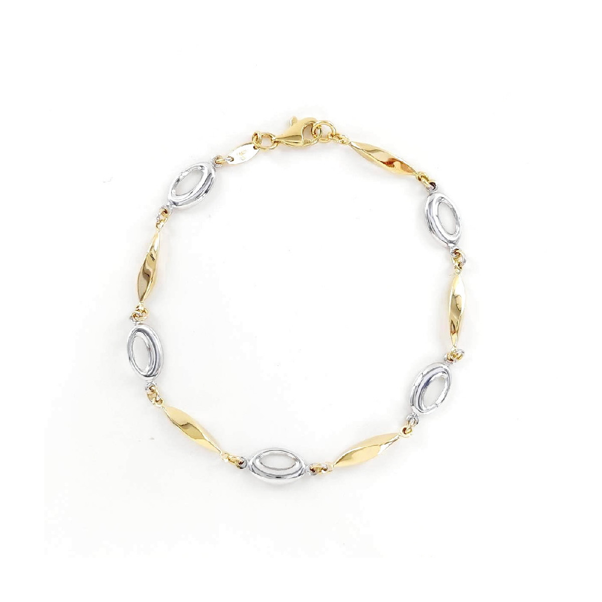 PULSERA DE ORO BICOLOR