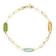 PULSERA ORO PIEDRAS COLOR