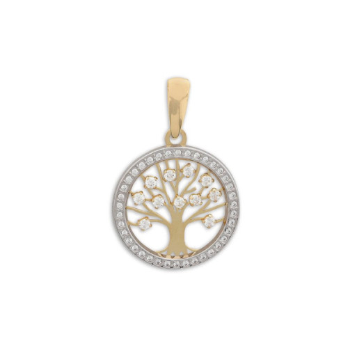 COLGANTE ORO BICOLOR ARBOL 16 MM