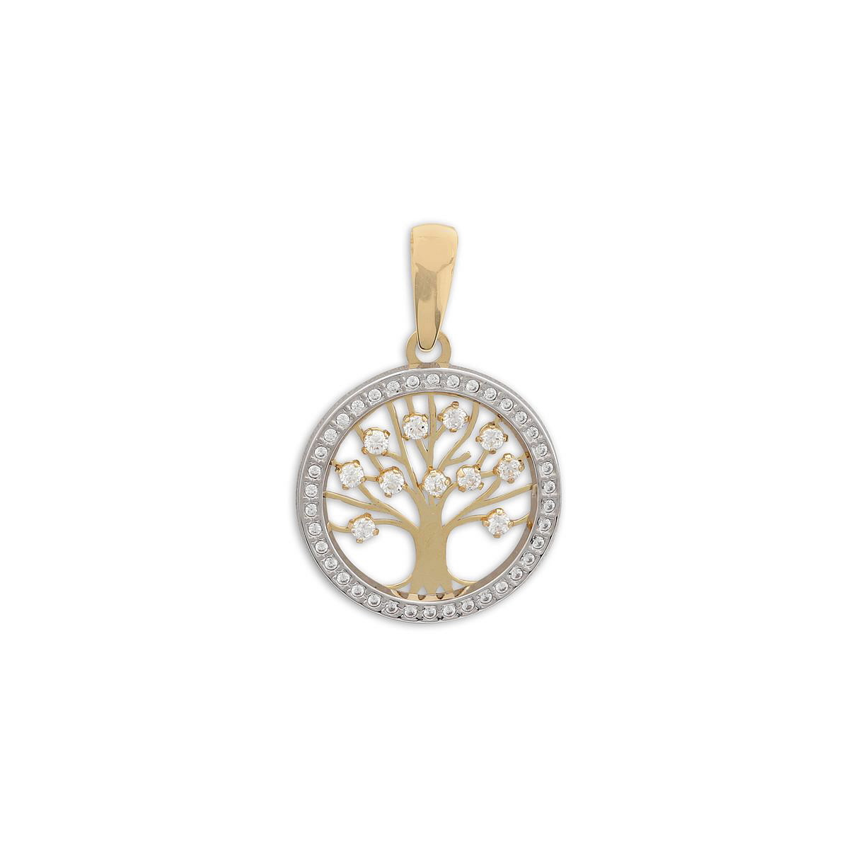 COLGANTE ORO BICOLOR ARBOL 16 MM