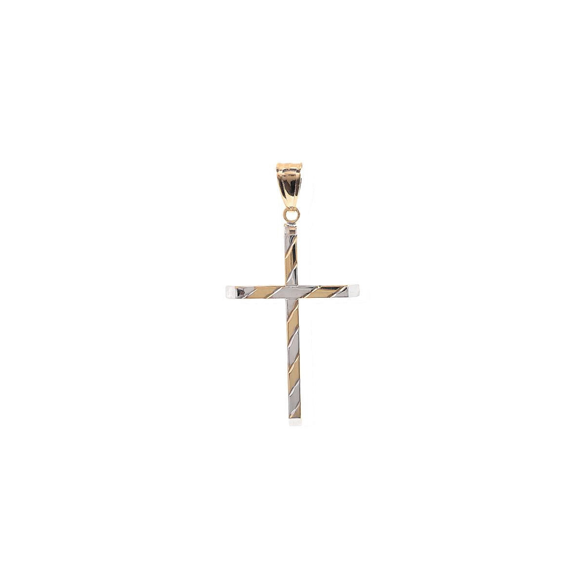 CRUZ ORO BICOLOR 30 X 20 MM