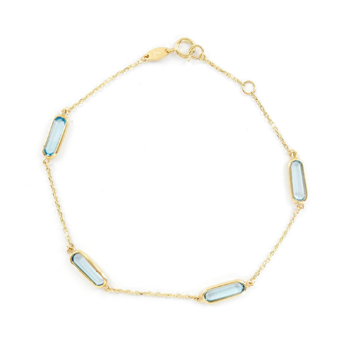 PULSERA ORO PIEDRAS COLOR