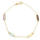 PULSERA ORO PIEDRAS COLOR