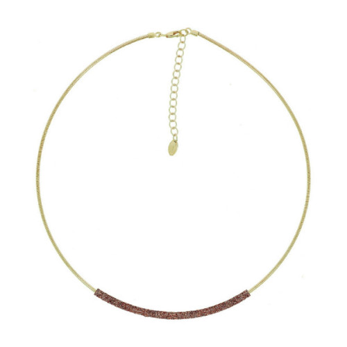 COLLAR GIALLO PLATA BAÑO ORO Y POLVO ORO