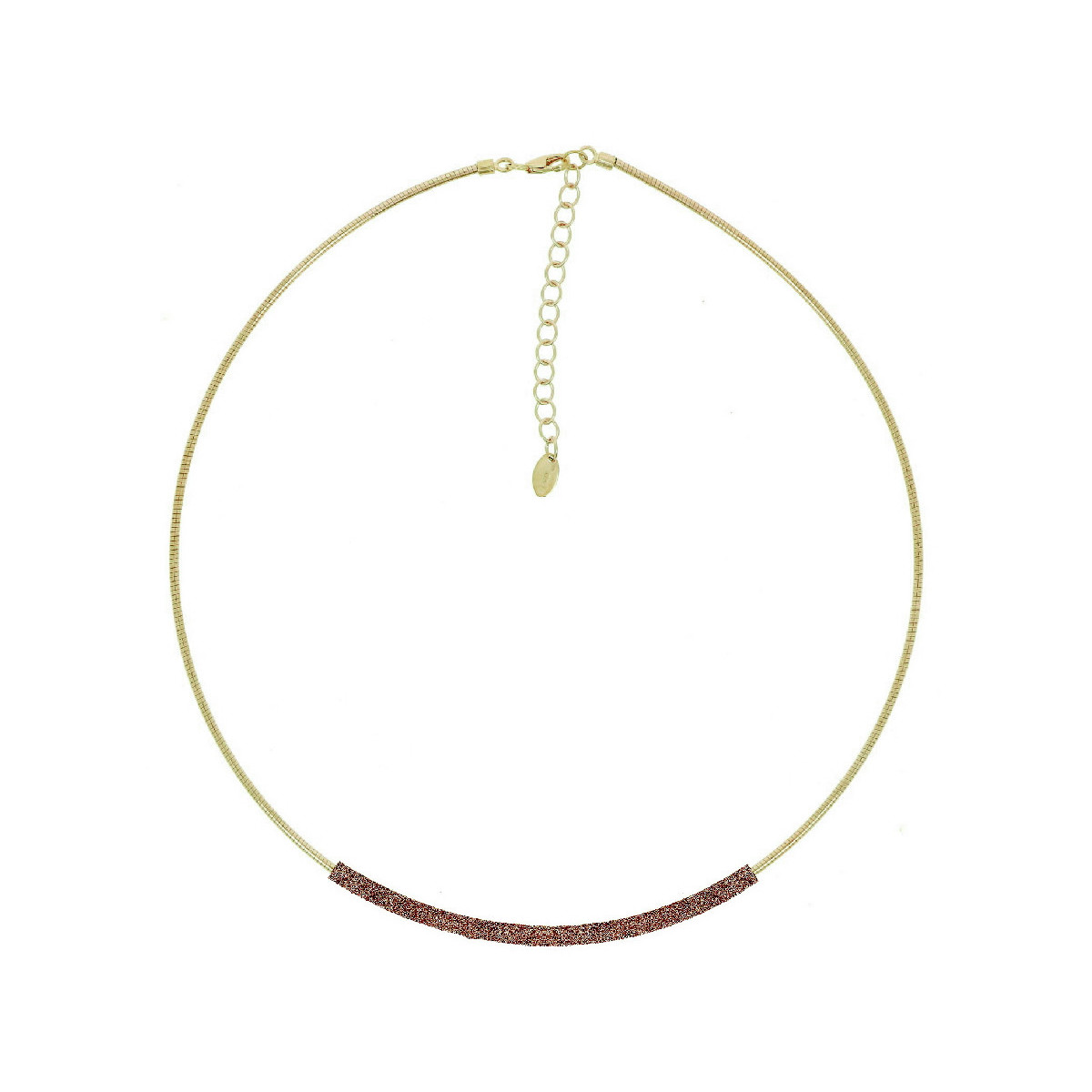 COLLAR GIALLO PLATA BAÑO ORO Y POLVO ORO