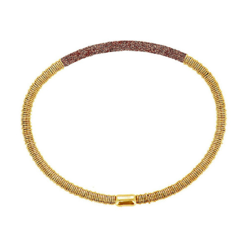PULSERA GIALLO PLATA BAÑADO ORO Y POLVO