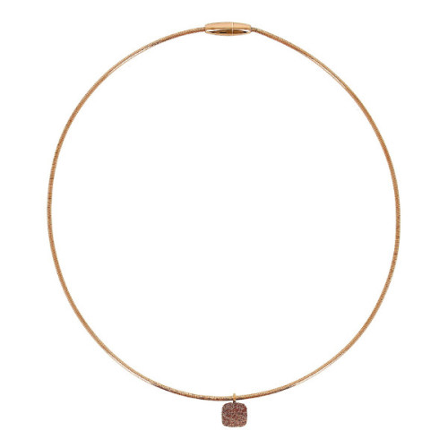 COLLAR GIALLO PLATA BAÑADO ORO Y POLVO