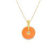 COLLAR PLATA BAÑADO ORO ESMALTE NARANJA COLLAR PLATA BAÑADO ORO ESMALTE NARANJA