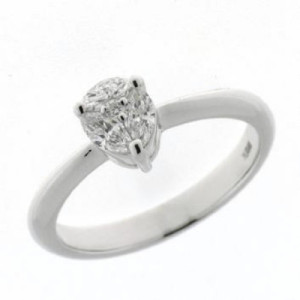 ANILLO ORO BLANCO Y BRILLANTES 0.39 QT