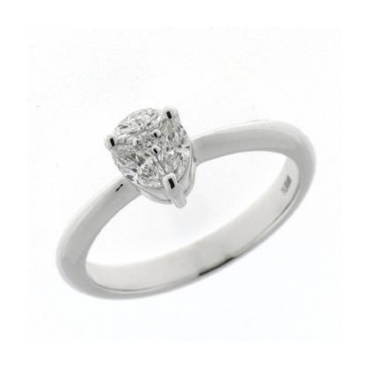 ANILLO ORO BLANCO Y BRILLANTES 0.39 QT