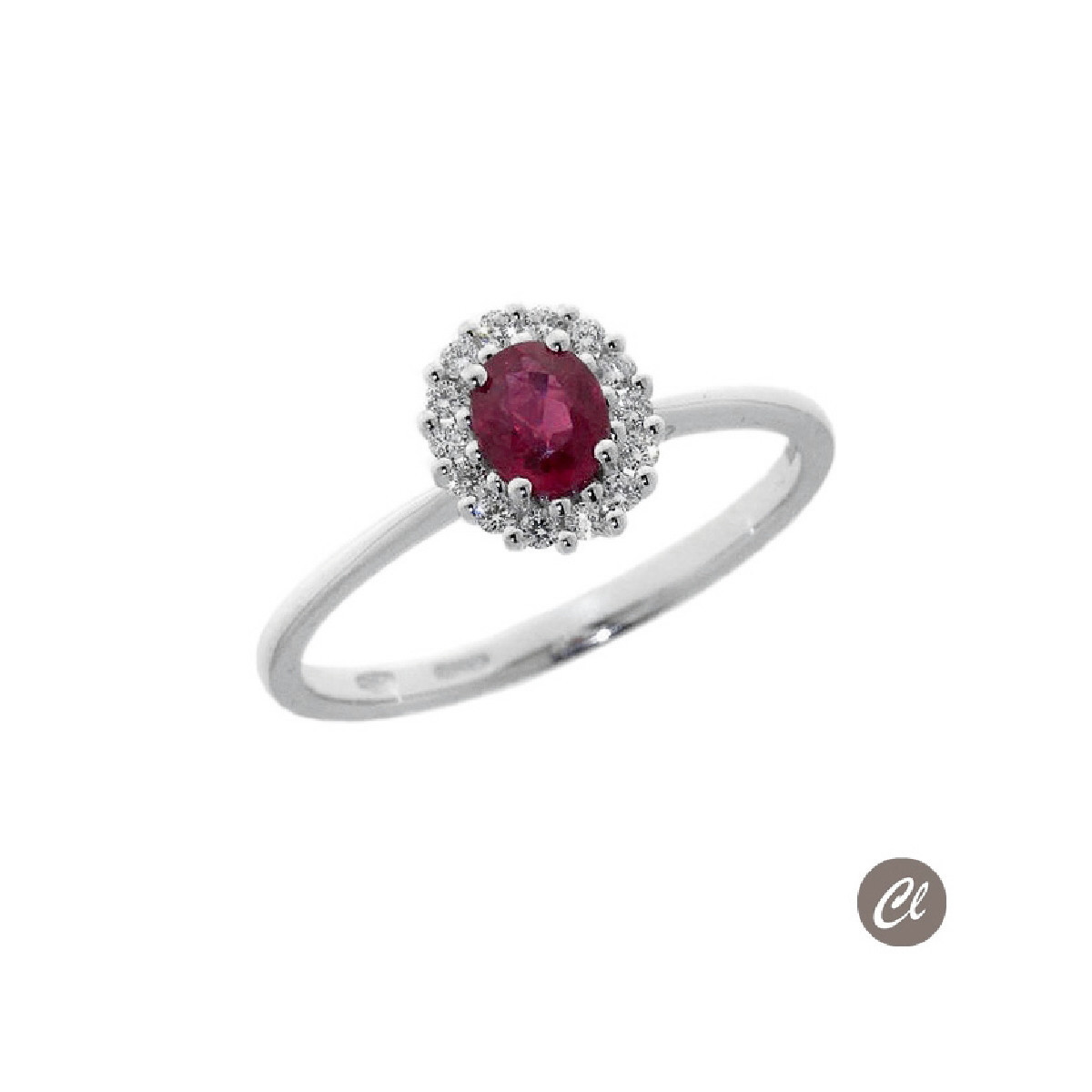 ANILLO O/BLANCO BTES 0.13 Y RUBI 0.5 QT