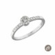 ANILLO ORO BLANCO Y BRILLANTES 0.21 QT