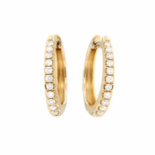 PENDIENTES ORO Y BRILLANTES 0.35 QT