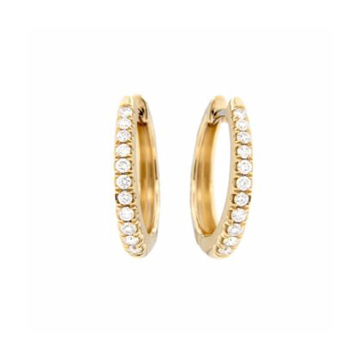 PENDIENTES ORO Y BRILLANTES 0.35 QT