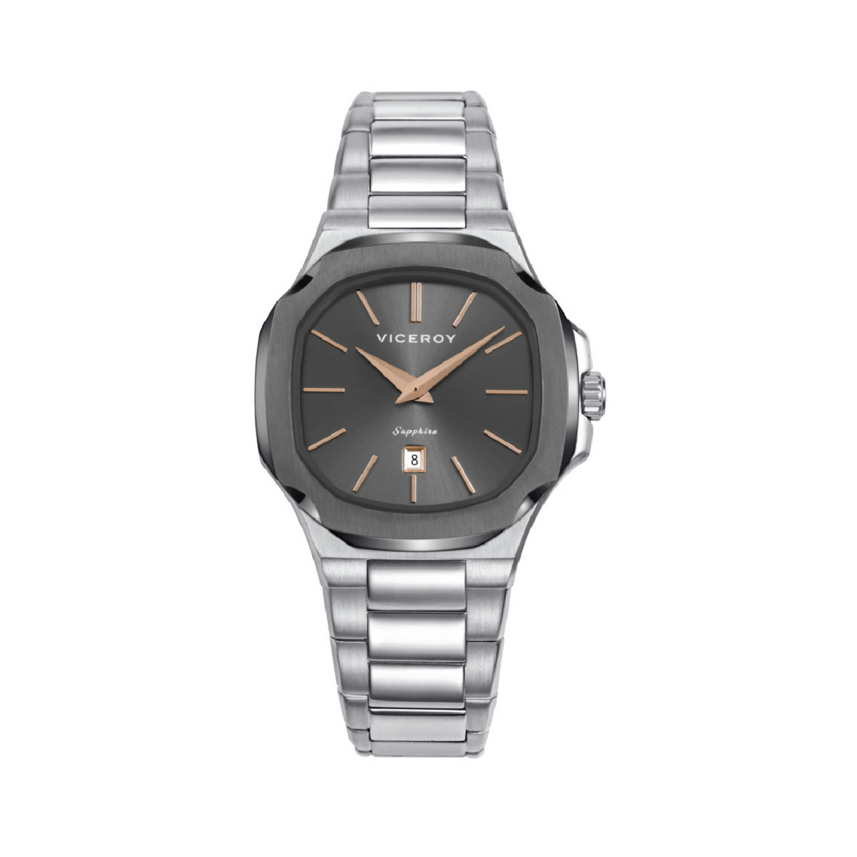RELOJ ACERO IP GRIS VICEROY