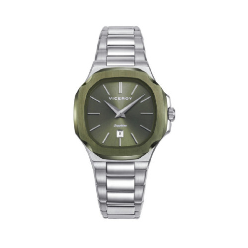 RELOJ ACERO IP VERDE VICEROY