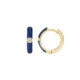 AROS PLATA BAÑADA ORO Y ESMALTE A.INDIGO