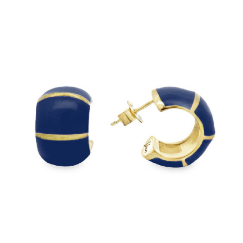 PTES PLATA BAÑADA ORO Y ESMALTE A.INDIGO