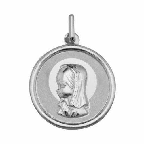 MEDALLA VIRGEN JOVEN PLATA