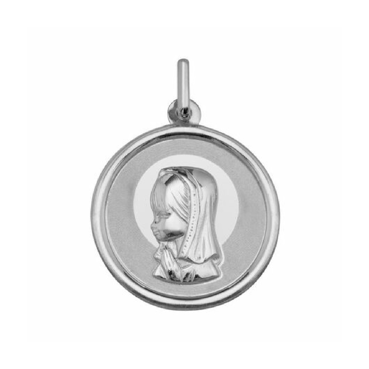 MEDALLA VIRGEN JOVEN PLATA
