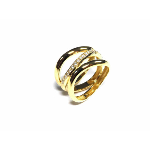 ANILLO DE ORO Y BRILLANTES 0.21 QT