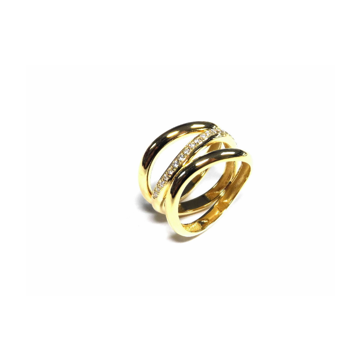 ANILLO DE ORO Y BRILLANTES 0.21 QT