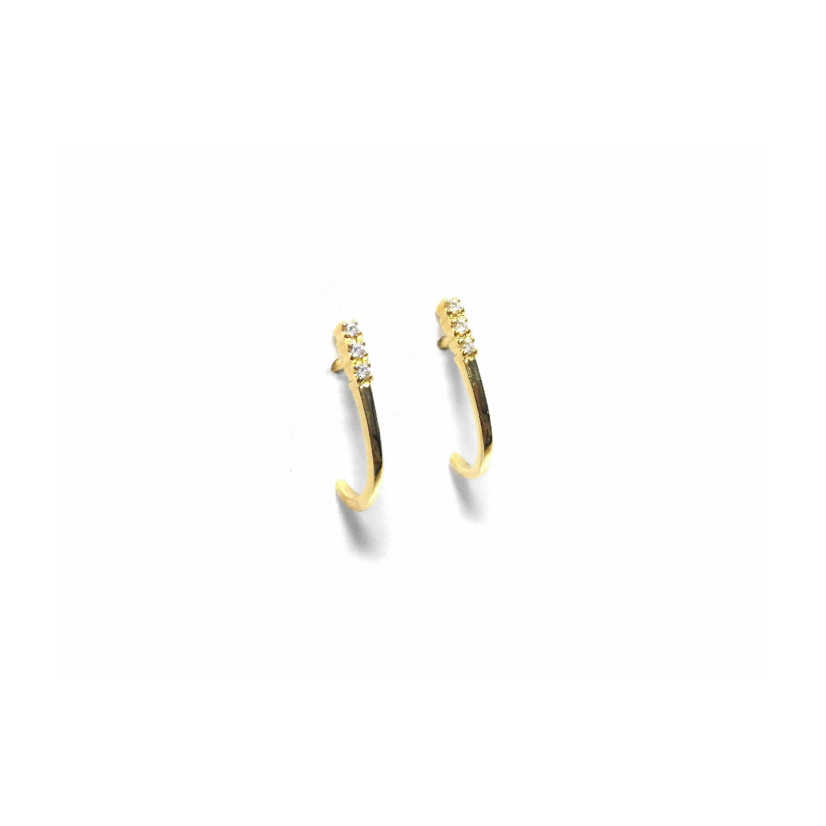 PENDIENTES ORO Y BRILLANTES 0.05 QT