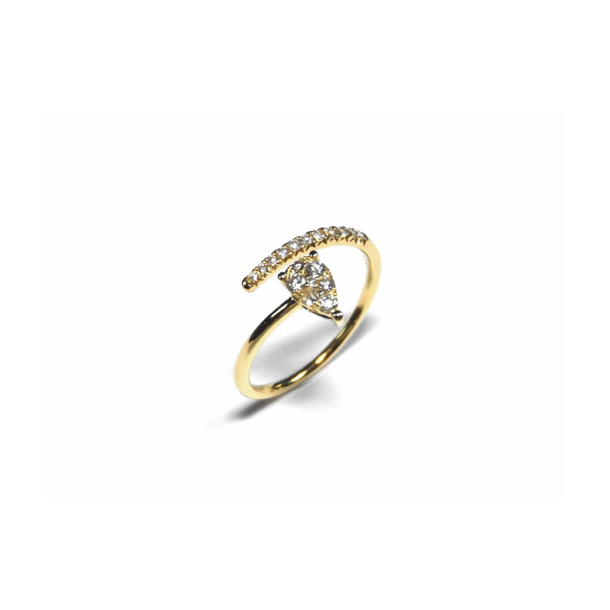 ANILLO DE ORO Y BRILLANTES 0.18 QT