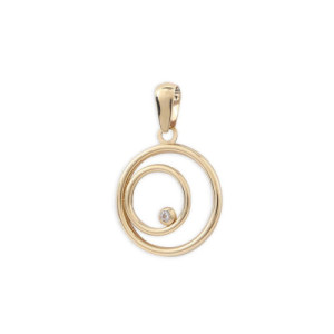 COLGANTE ORO CIRCULOS Y CIRCONITA