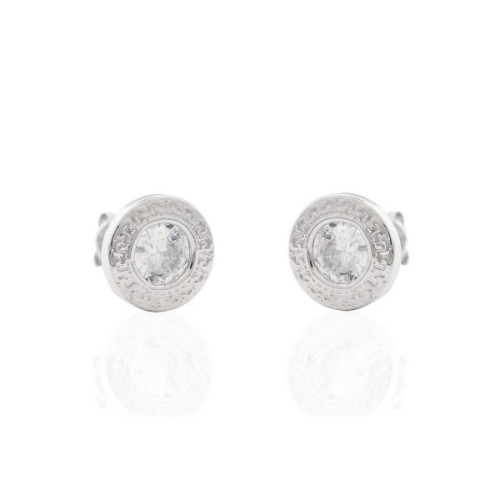 PENDIENTES ORO BLANCO Y CIRCONITAS
