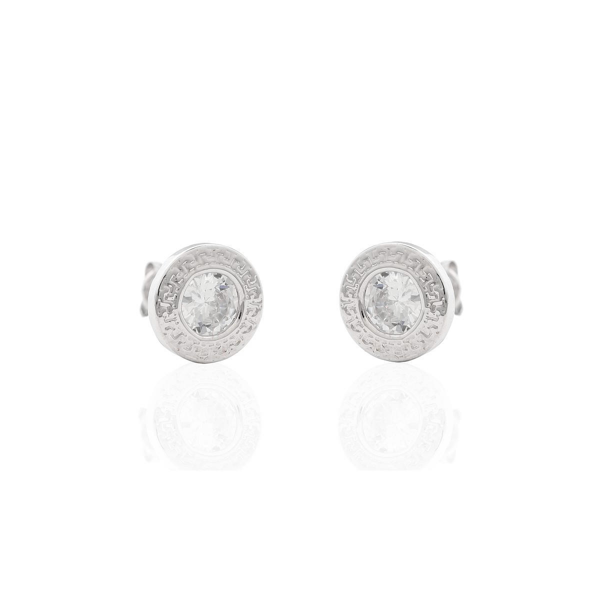 PENDIENTES ORO BLANCO Y CIRCONITAS
