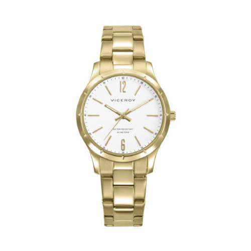 RELOJ ACERO IP DORADO VICEROY