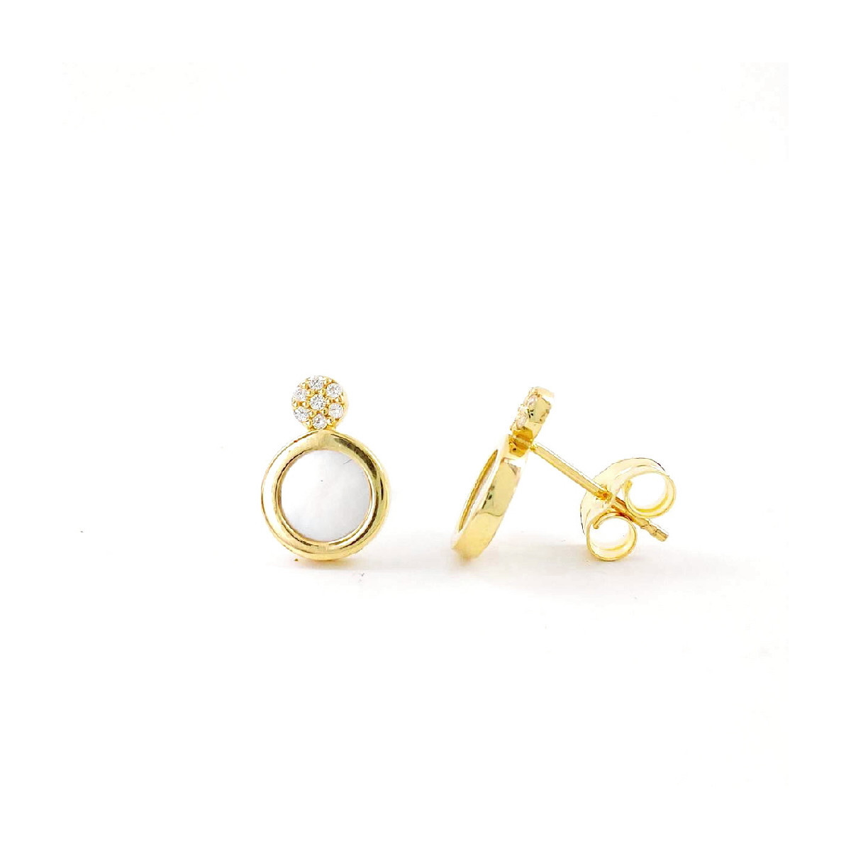 PENDIENTES ORO NACAR Y CIRCONITAS
