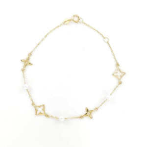 PULSERA ORO Y PERLAS