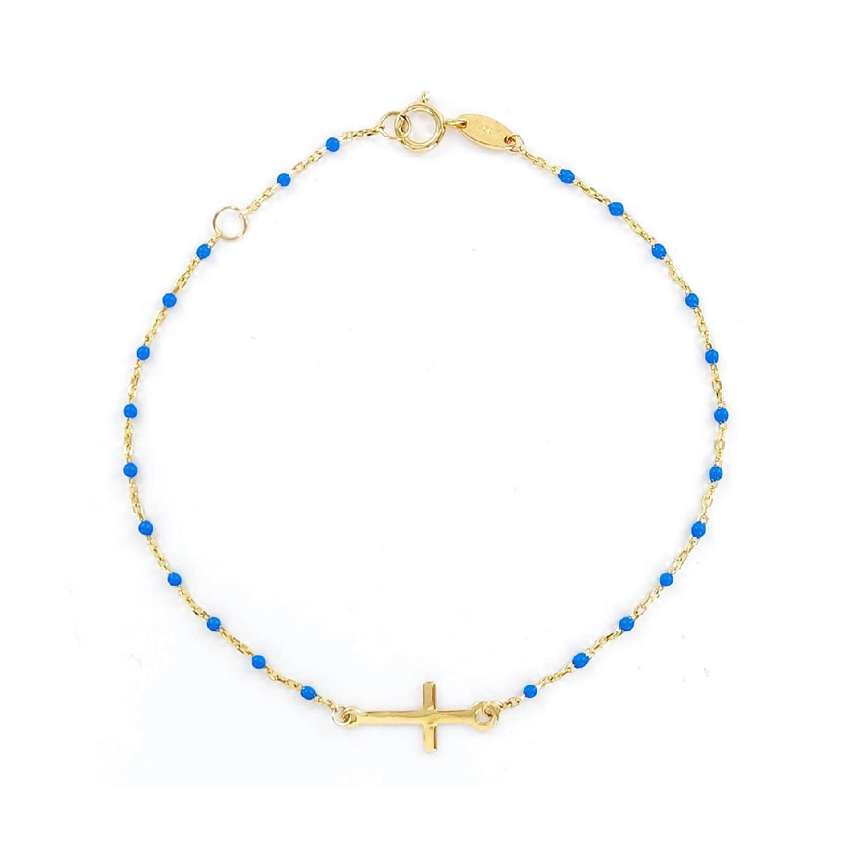 PULSERA DE ORO CON CRUZ