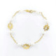 PULSERA ORO MARIQUITAS Y PERLAS 17 CM