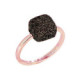ANILLO PLATA ROSA Y POLVO MARRON