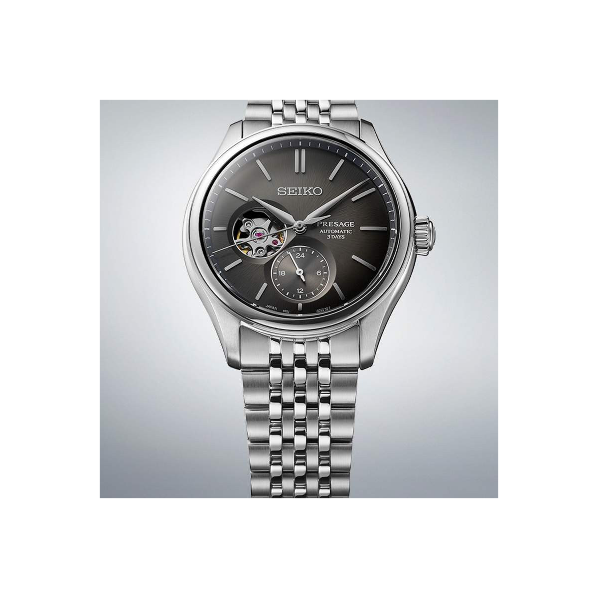 Presage Classic Series Skeleton Gris