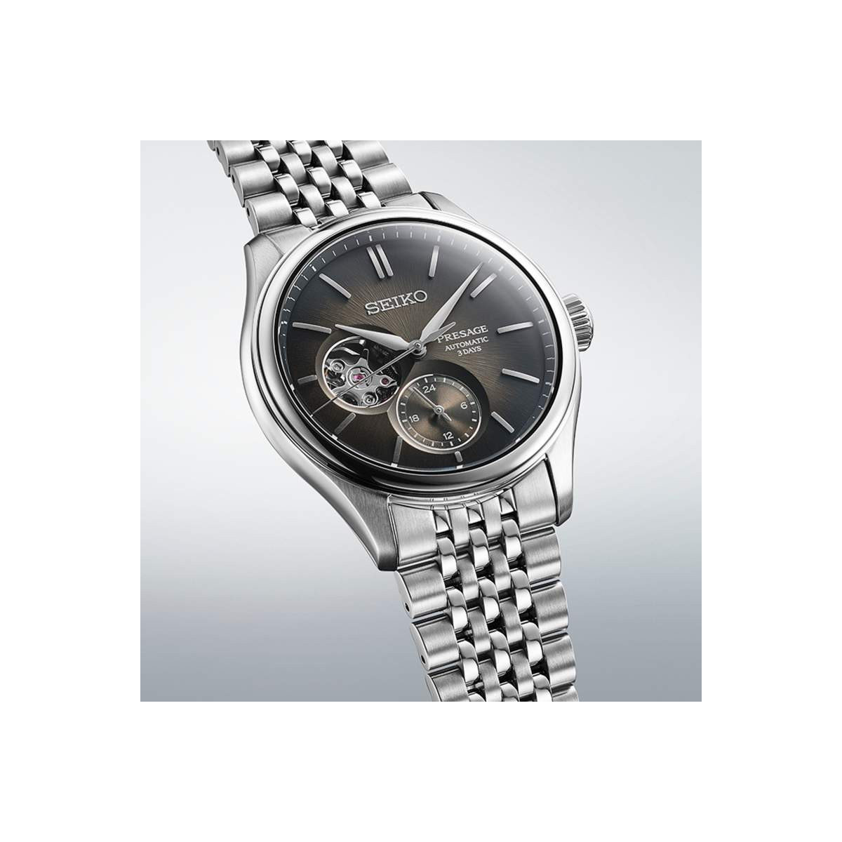 Presage Classic Series Skeleton Gris