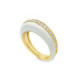 ANILLO PLATA BAÑADO ORO Y ESMALTE BLANCO ANILLO PLATA BAÑADO ORO Y ESMALTE BLANCO