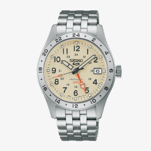 Seiko 5 Sports Field GMT Esfera Crema - Seiko 5 Sports Field GMT Esfera Crema