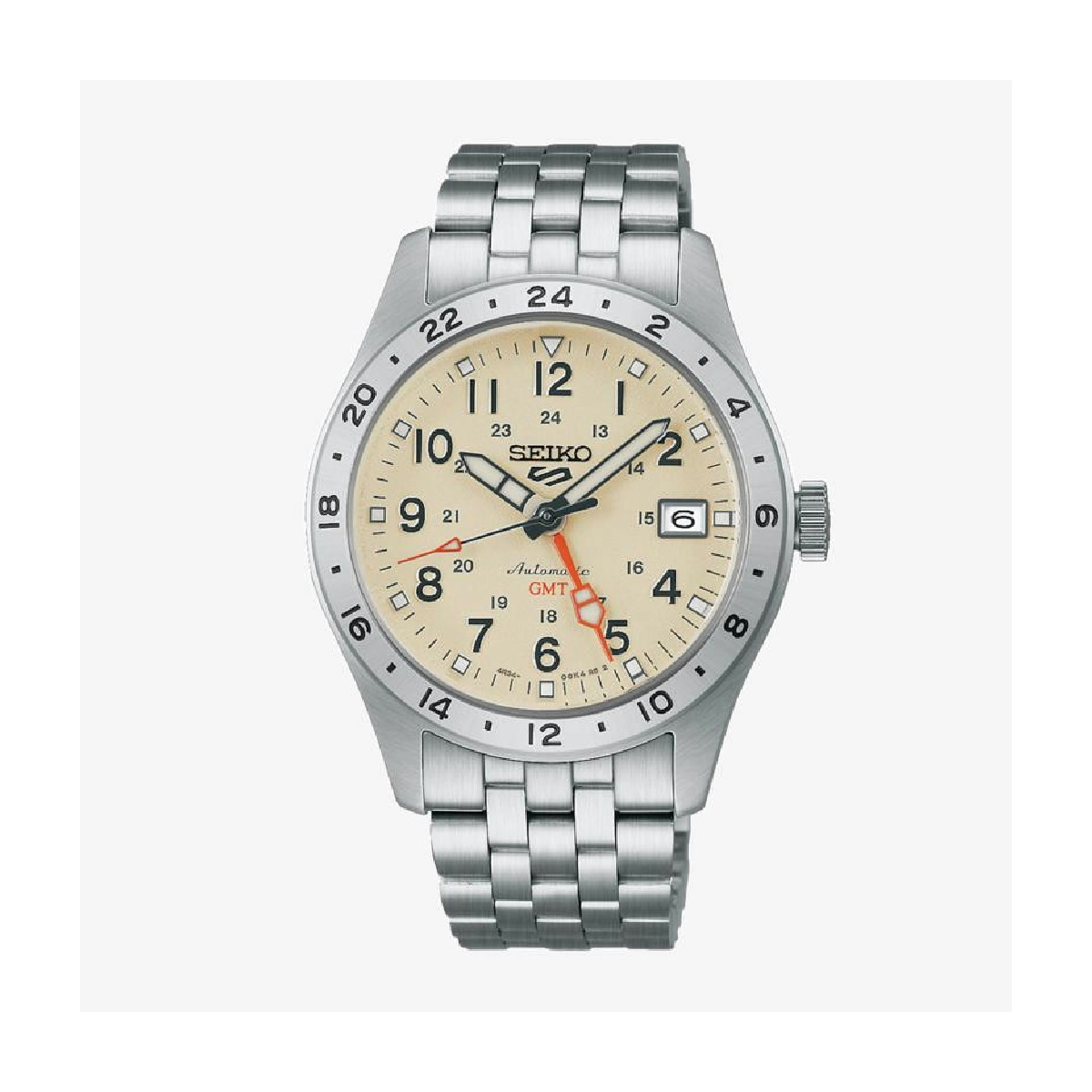 Seiko 5 Sports Field GMT Esfera Crema - Seiko 5 Sports Field GMT Esfera Crema