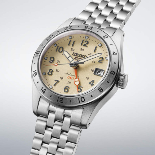 Seiko 5 Sports Field GMT Esfera Crema - Seiko 5 Sports Field GMT Esfera Crema
