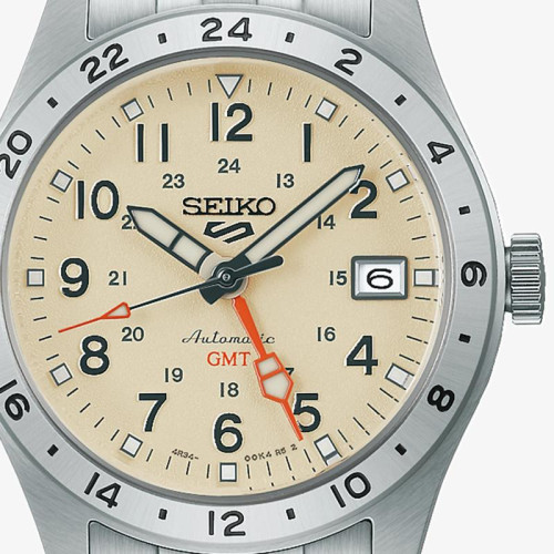 Seiko 5 Sports Field GMT Esfera Crema - Seiko 5 Sports Field GMT Esfera Crema