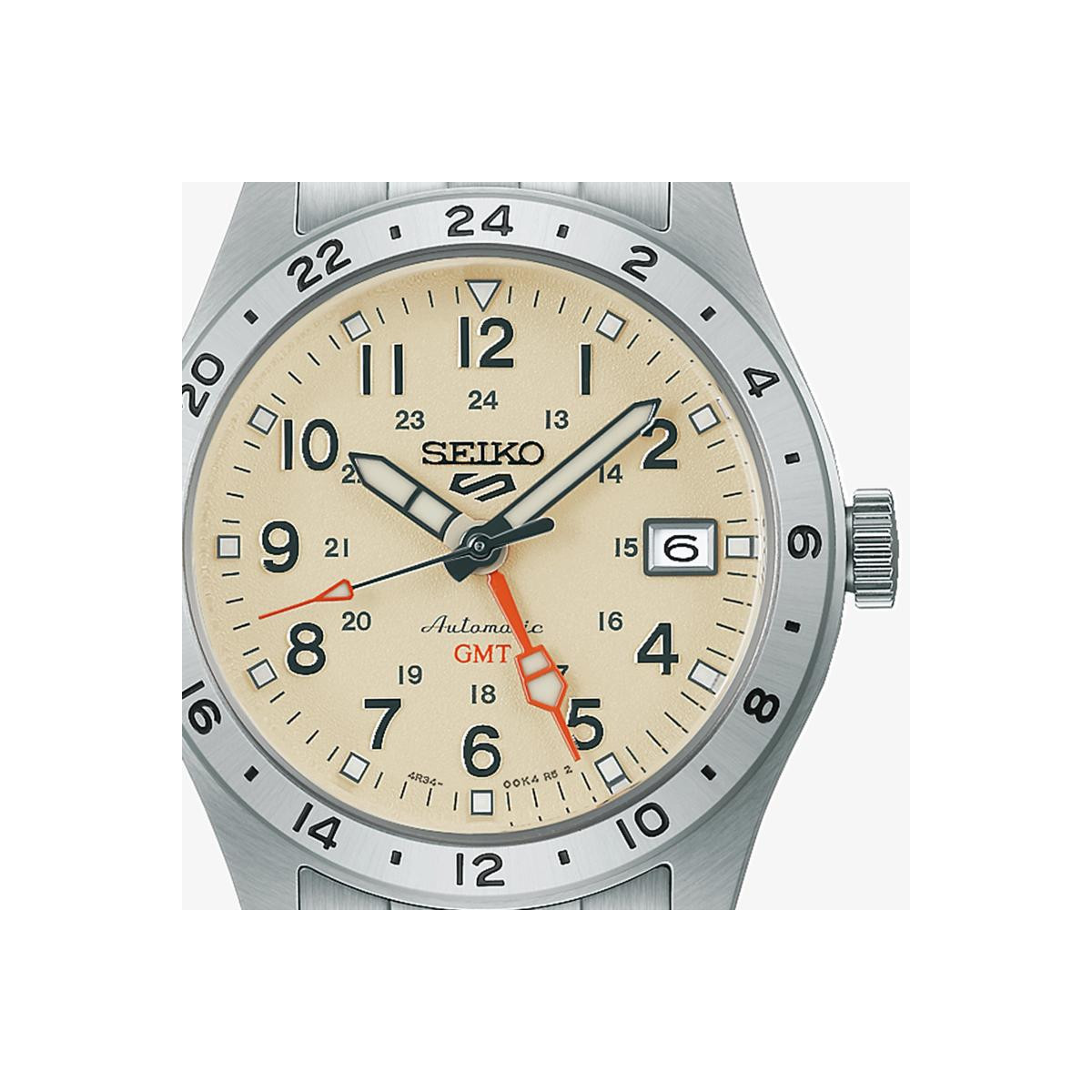 Seiko 5 Sports Field GMT Esfera Crema - Seiko 5 Sports Field GMT Esfera Crema