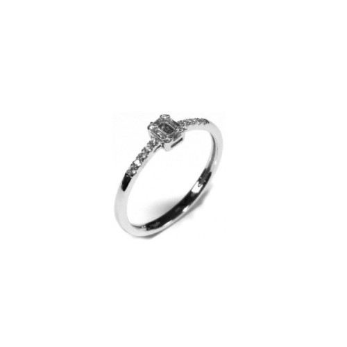 ANILLO O/BLANCO Y BRILLANTES 0.15 QT