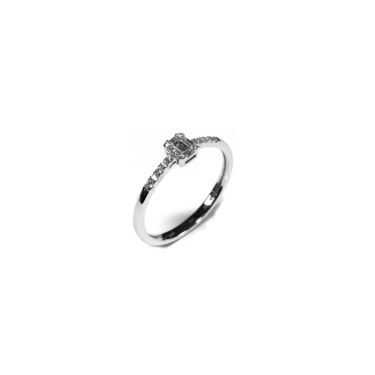 ANILLO O/BLANCO Y BRILLANTES 0.15 QT